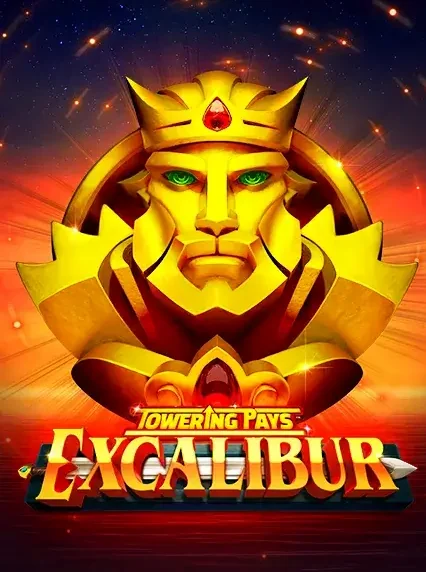 Decorative casino game artwork for ChainLuck: Towering Pays Excalibur